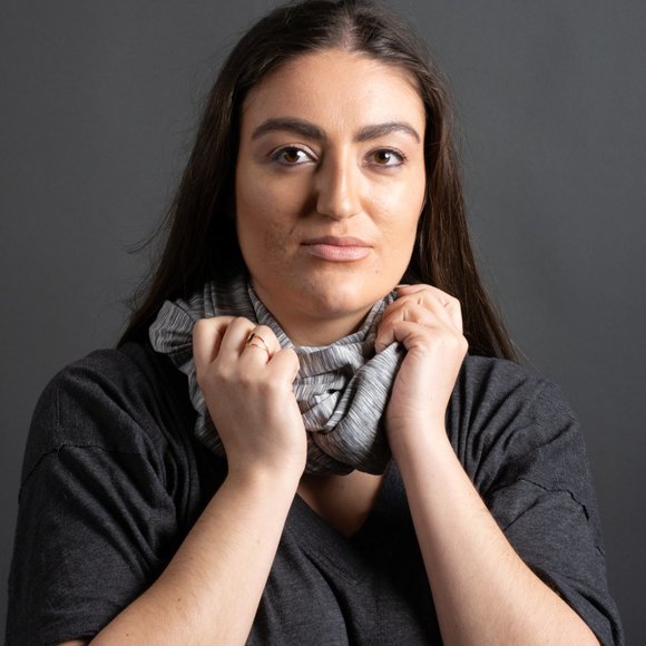 Grey Workout Scarf NWOT - Picture 3 of 6